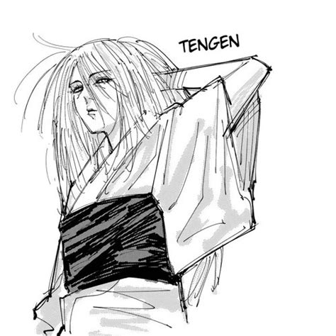 Representación artística de Tengen en su forma humana con kimono