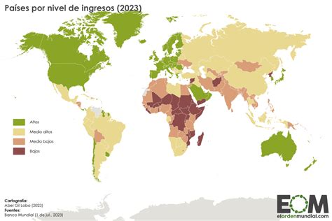 mapa de los países de entrega