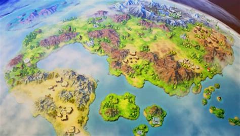 Mapa del universo de Dragon Ball con la Tierra y otros planetas