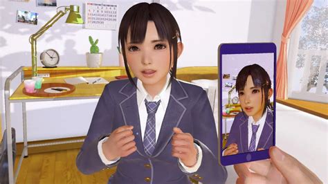 Sakura Yuuhi en VR Kanojo con diferentes atuendos