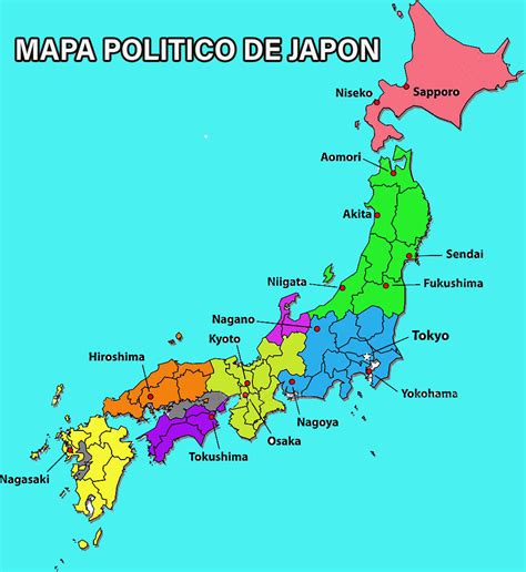 Mapa de Japón con la ubicación de los ataques del Lunes Descuidado