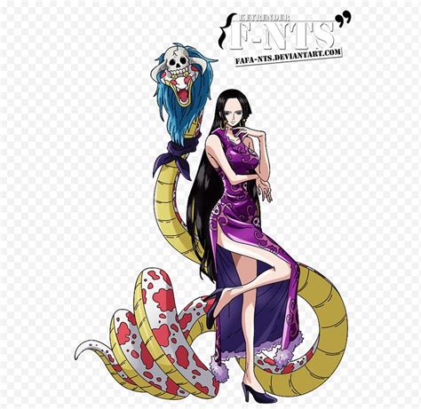 Ilustración de Boa Hancock con sus pendientes de serpiente