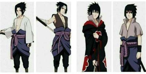 Evolución de vestimenta de Sasuke Uchiha