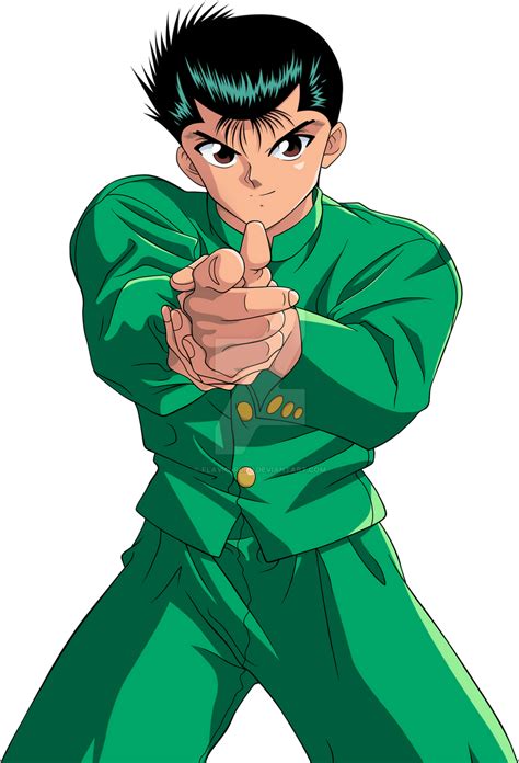 Yusuke Urameshi en su forma de Detective del Mundo Espiritual
