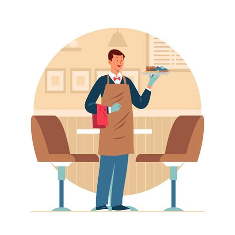 Ilustración de un sirviente de baño