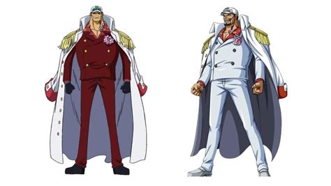 Akainu con su traje de Almirante de la Flota