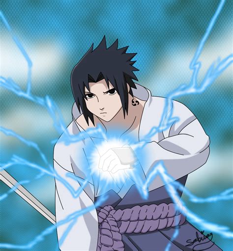 Sasuke Uchiha ejecutando el Chidori