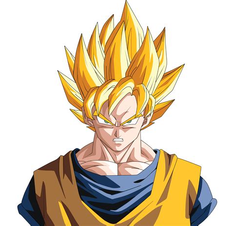 Ilustración de Goku en Super Saiyajin 1