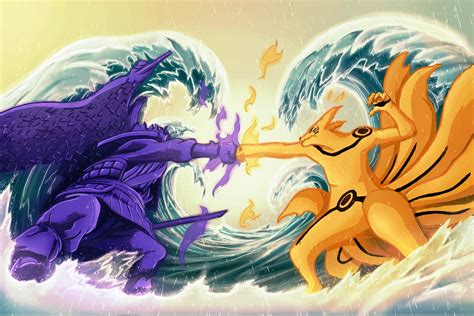 Kurama y Susanoo chocan puños