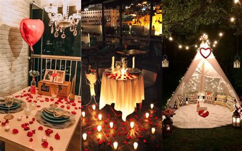 Decoración romántica en un parque