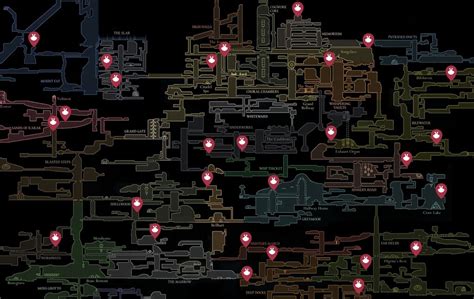 Mapa de las ubicaciones de Akatsuki