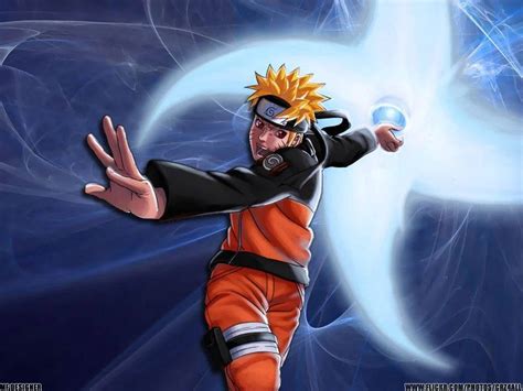 Naruto lanzando un Rasen Shuriken