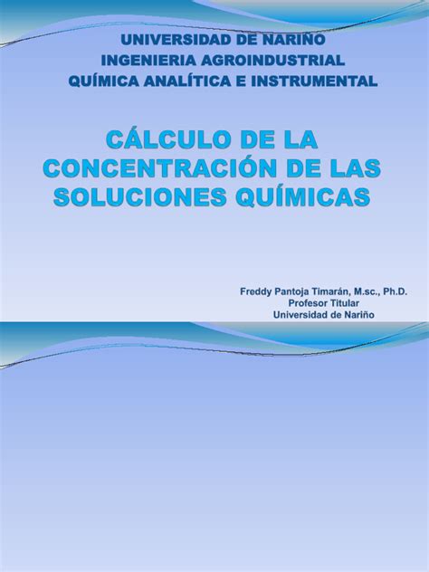 Cálculo de concentración de lejía