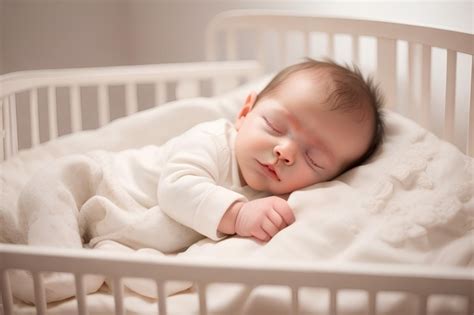 Niño durmiendo en una cuna
