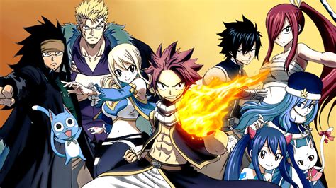 Ilustración de los miembros de Fairy Tail celebrando juntos