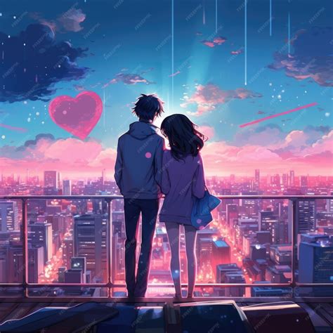Pareja de anime enamorada