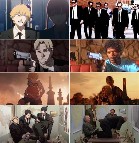 Comparativa de referencias en el opening de Chainsaw Man