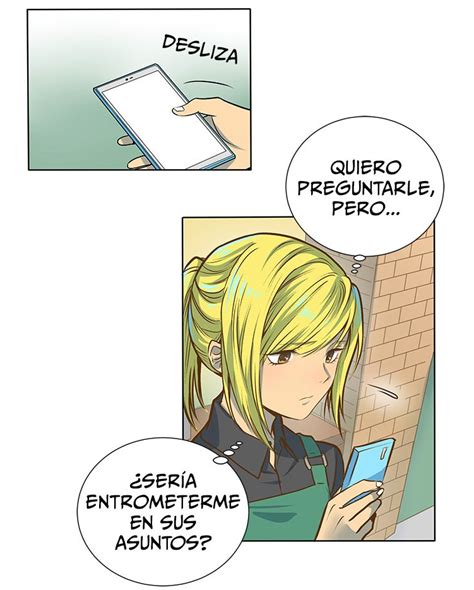 Ejemplo de lectura en Webtoon en un smartphone