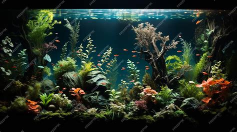 Detalle de un acuario con temática de espíritus estelares