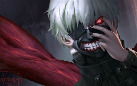 Ken Kaneki con su máscara y pelaje blanco