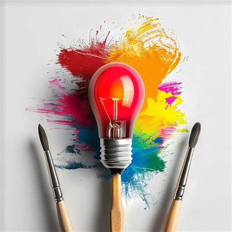 Detalle de bombilla siendo pintada a pincel