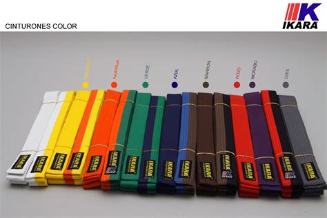 Cintas de colores en artes marciales