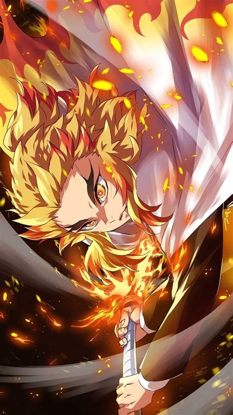 Kyojuro Rengoku usando su técnica de la Llama