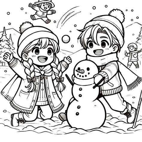 Equipo Natsu jugando en la nieve mágica