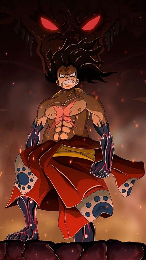 Luffy en modo Snakeman atacando