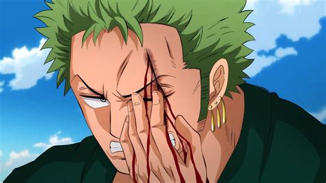 Roronoa Zoro con su cicatriz en el ojo