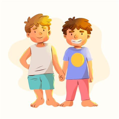 Ilustración de hermanos