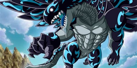 Natsu usando su poder de Dragon Slayer contra Acnologia