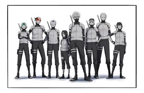 Miembros del escuadrón ANBU en formación