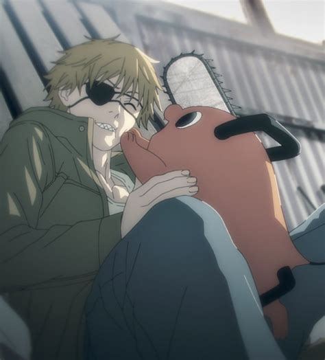 Ilustración de Pochita y Denji