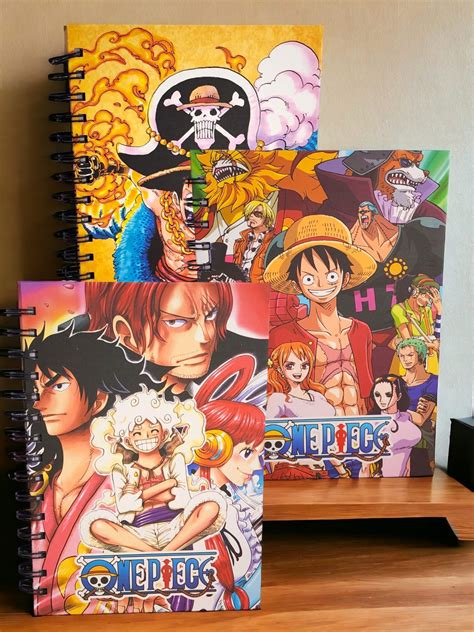 Colección de libretas de One Piece con diferentes diseños