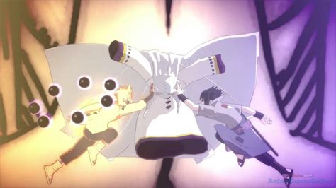 Naruto y Sasuke enfrentando a Kaguya