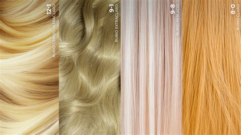 Comparación de tonos de cabello rubio