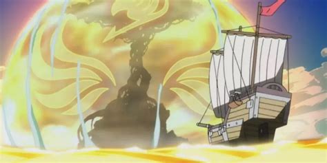 Representación del ataque de Acnologia a la Isla Tenrou