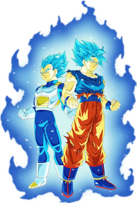 Ilustración de Goku y Vegeta en Dragon Ball Super