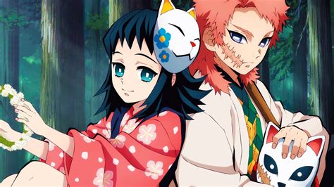 Personajes de Kimetsu no Yaiba con máscaras