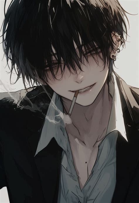 Chicos en pose romántica de anime