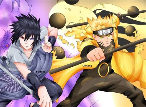 Naruto y Sasuke en Modo Sabio de los Seis Caminos