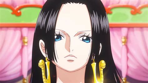 Ilustración de Boa Hancock petrificando a los soldados de la Marina