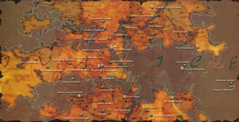 Mapa de Ivalice en Final Fantasy XII