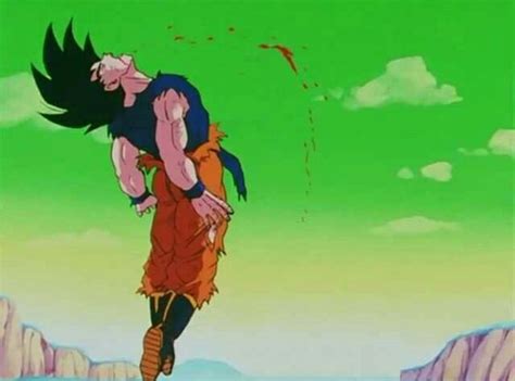 Goku peleando contra el oso ladrón