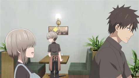 Shinichi Sakurai y Hana Uzaki en el café