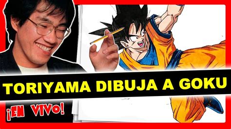 Akira Toriyama dibujando a Goku